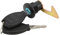 Lucchetto per Baule Posteriore per Moto, Lucchetto per Baule Posteriore per Moto con 2 Chiavi, Lucchetto per Scooter in Plastica di Alluminio per Bagagliaio per Motociclette (Gancio C)