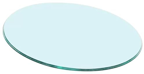 Tablero de cristal redondo para mesa de cristal con borde pulido plano hecho de vidrio templado de 8 mm de grosor (tamaño: 110 cm)