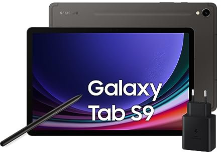 Samsung Galaxy Tab S9, Tablet AI, Display 11 Dynamic AMOLED 2X, Wi-Fi, RAM 12GB, 256GB, 8.400 mAh, Snapdragon 8 Gen 2, Android 13, IP68, Graphite, [Versione italiana] 2023, Caricabatterie 45W incluso