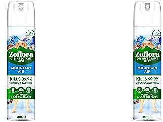 Zoflora Mountain Air Aerosol Mist Spray, 300ml (Pack of 2)