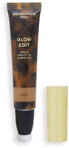 Revolution Pro, Glow Edit, Cream Contour & Bronze, Gesichts-Konturenstift, Formt & Definiert das Gesicht, Leichte Cremige Formel, Mattes Finish, Hell, 15ml