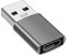 USB auf USB C Adapter, USB Typ C Buchse auf USB 3.1 Stecker Adapter, Kompatibel mit iPhone 11 12 13 14 Pro Max, Samsung Galaxy S23 S22 S21 S20, MacBook, PC, Laptop (Grau)