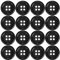 100 Stück Knöpfe für Bekleidung Harz Buttons Schwarz Knopf 4 Löcher Knöpfen zum Basteln Rund zum Nähen,Basis Button,Harz Knöpfe für Kleider Nähen DIY Handwerk Scrapbooking und Dekorieren-15MM