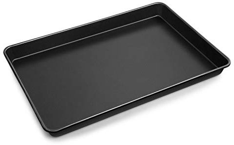 Bandeja de horno de 60 x 40 x 3 cm, rectangular, de acero inoxidable, para hornear, cocinar, servir, no tóxica y saludable, fácil de limpiar a 400 °