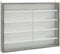 HOMCOM 5-Tier Wall Mounted Display Cabinet, Display Case with 4 Adjustable Shelves, Glass Doors for Home Office Ornaments 60x80cm, Grey Wood Grain