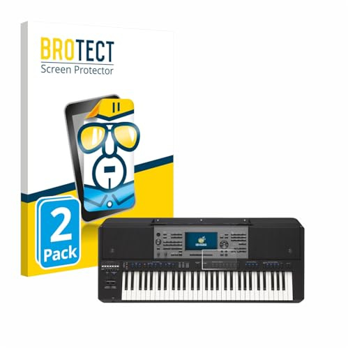 BROTECT Schutzfolie für Yamaha PSR-A5000 | 2 Stück Transparenter Displayschutz Made in Germany Klare Displayschutz-Folie Clear Einfache Montage Case-Friendly