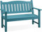 EFURDEN 2 Seater Garden Bench, 132 x 63 x 88cm Aluminium Garden Seating with Backrest and Armrest, 330KG Load Capacity, 2-Person Metal Park Balcony Patio Bench for Outdoor Indoor