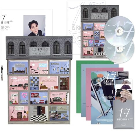 SEVENTEEN - BEST ALBUM [17 IS RIGHT HERE] (HEAR Ver.) Photo Book + Archiving Book + Lylic Book + Photo Book + CD-R + Folded Poster + Photocard + Random Photocard + 2 Pin Badges + 4 Extra Photocards