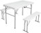 KG KITGARDEN - Faltbares Picknick-Set + 2 Bänke, 113 x 62 x 71 cm, weiß – zusammenklappbar