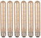 CROWN LED E27 LED Vintage-Glühlampe - Warmweiße - Energieeffizient E-Klasse - Entspricht 38W Glühlampe - Langlebig - Ideal für Zuhause, Restaurants, Stoßfest - Retro Design - 18,5 x 2,8 cm - Set von 6