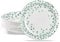 AIPartywar 50-Pack Disposable White and Green Polka Dot Dinner Plates, 9-Inch, Formal Style, Paper Construction, Perfect for Weddings, Birthdays, and Other Celebrations