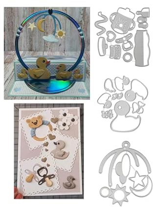 3 Set Baby Ente Brustwarze Stanzschablonen Neugeborene Stanzen für DIY ScrapBooking Album Dekorative Papier Handwerk und Karten Herstellung