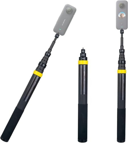 Unsichtbarer Selfie-Stick aus Kohlefaser für Insta360 X4, X3, ONE X2, R, X Action-Kamera, 3 m