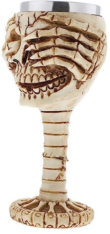Ciieeo 1 Pc Tazza Teschio in Acciaio Inossidabile Halloween Coppa Del Cranio Bicchieri Da Cocktail Tazza Di Vino Da Tè Coppa Di Vino Con Teschio Bicchiere Da Cocktail Con Teschio Resina