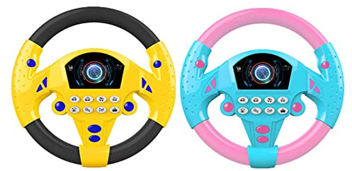 Kinder Lenkrad Für Auto - Lenkrad Spielzeug Für Kinder | Simulierter Tragbarer Fahrregler-Spielzeug Mit Blinkern | Kinder Lenkrad Spielzeug | Tragbares Spielzeug-Lenkrad Für Kinder Ab 3 Jahren