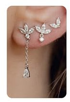 BodyBonita 3 Paar Ohrringe Silber 925 Stecker FüR Damen HäNgeohrringe Mit Knorpel Hypoallergene Ohrstecker Mit FüR Verschiedene Piercings