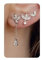 BodyBonita 3 Paar Ohrringe Silber 925 Stecker FüR Damen HäNgeohrringe Mit Knorpel Hypoallergene Ohrstecker Mit FüR Verschiedene Piercings