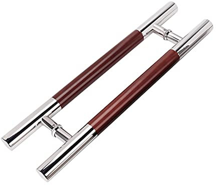 CZWWSPGT Stainless Steel Glass Door Handle | Solid Wood Door Knob Replacement | Interior Shower Screen Door Pull Push Button (Hole Distance 900mm)