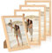 Veelot® 4x Bilderrahmen 13x18 cm,Natur Holz Eiche,Kleiner Diplom- und Urkundenrahmen Bilderrahmen | Holzbilderrahmen Poster Echtholz