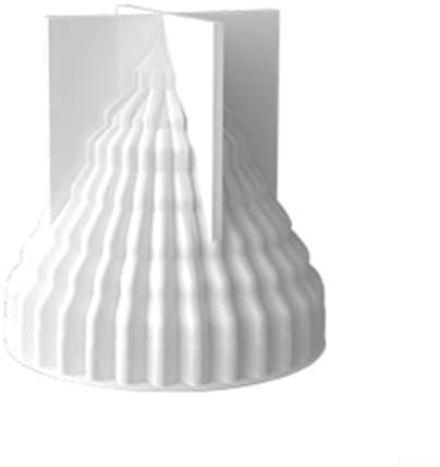 babominimer 1 vela de árbol de Navidad de silicona para decoración de yeso hecha a mano, fabricación de velas hechas a mano de Navidad (árbol de Navidad de origami a rayas)