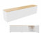 PLATAN ROOM TV Lowboard/Sideboard 90 cm breit mit Push-to -Open-Funktion Hängeschrank TV Kommode hängend oder stehend in Hochglanz oder Matt (Eiche Matt/Weiß Matt, 180 (2x90) cm breit)