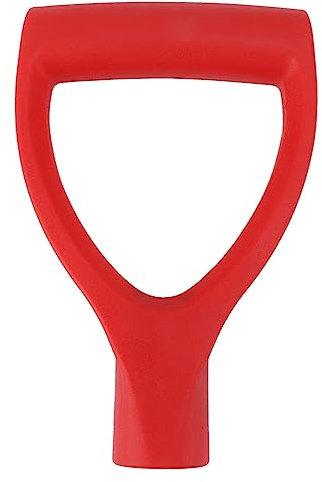 Grcfumo Spatenstiel, 32 mm Innendurchmesser, Kunststoff-Spatenstiel, Schaufel, D-Griff-Griff, Spaten, Schneeschaufel, Graben, Rechen, Werkzeuge für Schneeschaufel, Graben, Rechen (Rot)