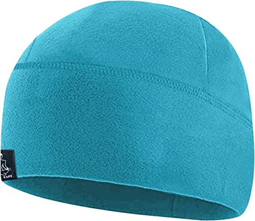 Temple Tape Tactical Fleece Watch Cap Beanie – Skull Cap Fleece Hat - Mens & Women, Sky Blue, XL