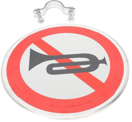 JECOMPRIS Panneau Interdiction De Klaxon Durable Signalisation Maternelle Pelouse Décoration Extérieur Jardin