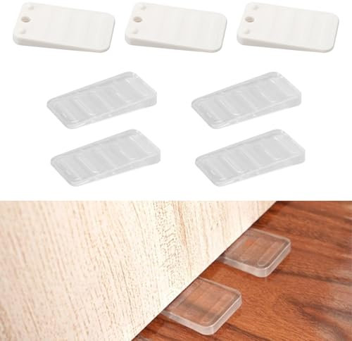 APOMOONS 7 Pièces Cales pour Meubles, 3 Empilables Cale Porte et 4 Bloc Porte en Caoutchouc, Bloque Porte pour les Tables Inégales, Antidérapant Calle Porte pour Portes, Canapés, Tables