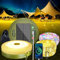 Solar-Campinglampe, IP65, mit LED-Lichterkette, 10 m, 8 Leuchtmodi, wiederaufladbar per USB/Solar, wasserdicht für den Außenbereich(Dünne Solarenergie)