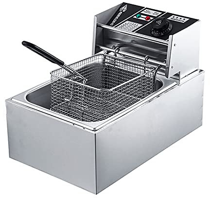 Freidora eléctrica Comercial con Cesta para Uso Comercial y doméstico, 10 l/20 l