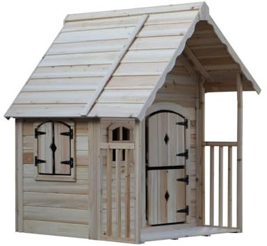 Home Deluxe Spielhaus Kimi – Natur | Holz-Kinderhaus für Garten & Outdoor-Spielspaß