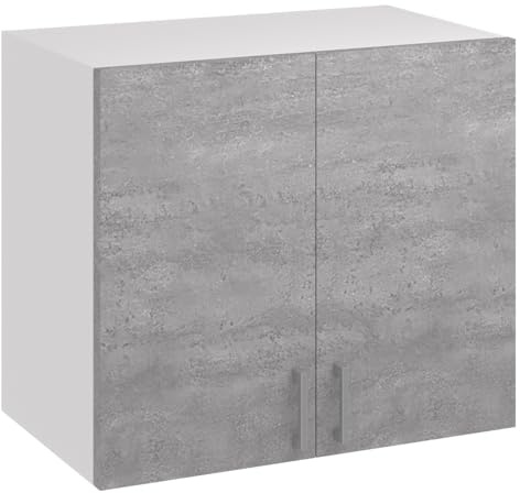 roe furniture Küchenhängeschrank 80 cm – Küchenoberschrank mit 2 Türen & 2 Regalfächern – Wandschrank für Küche, 80×60×31,6 cm – Hängeschrank aus Holzwerkstoff, Wandmontage