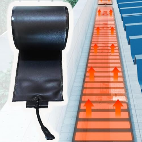 Heizmatten für Schnee und Eis, für Dach und Dachrinnen, 50 ℃/50.0 °C Enteisungsset, Wärmeband für Damm, flexibles PVC-Material, 12 x 180 cm
