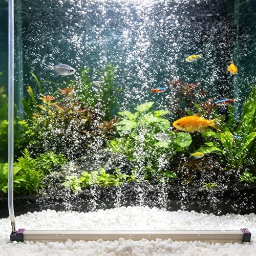Thlevel Tira de Burbujas para Acuario Oxigenador para Acuario | con Manguera de Aire para Agua Dulce Agua Salada e Hidroponía (35 cm)