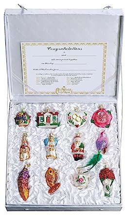 Old World Christmas Bride's Collection Ornament Box Set