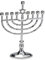 Rite Lite Chanukah Mini-Menora-Set mit Kerzen – Aluminium Chanukkah Menora 10,8 cm