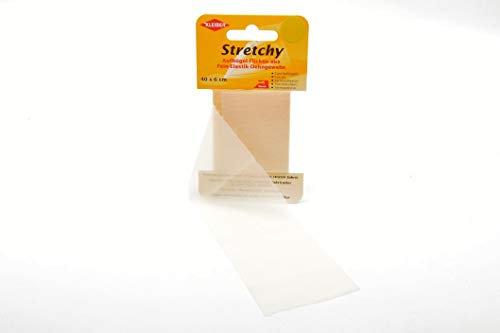 Kleiber + Co.GmbH Stretchy Aufbügel-Flicken, 100% Polyester, Creme, 40 x 6 x 0,05 cm
