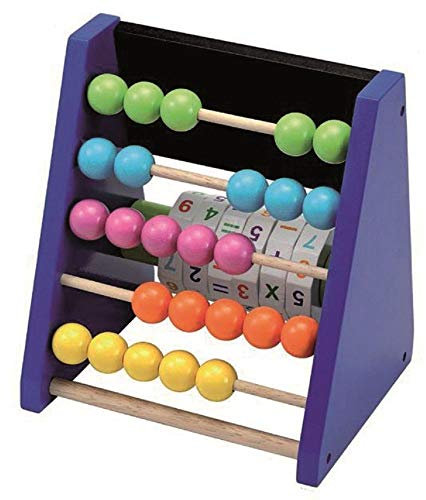 Mentari Motorikwürfel Rechenschieber 1x1 lernen Tafel aus Holz