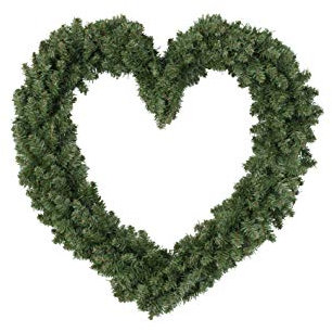 Kaemingk Everlands Imperial Artificial Heart Shaped Christmas Wreath 50cm