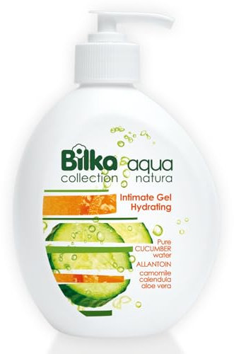 Bilka Collection Intimwaschgel Aqua Natura Hydrating - Sanfte Reinigung & Feuchtigkeit für empfindliche Haut, 24h Komfort, Unisex intim Waschlotion mit Gurkenwasser, Kamille & Aloe Vera, 350 ml