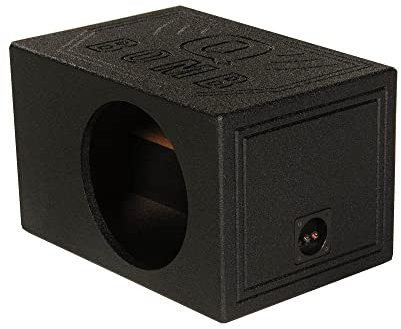 Q Power Single 12 Vented Ported Car Subwoofer Sub Box Enclosure, QBOMB12VL - Single Cab Bass Woofer Speaker Box System for Vehicle or Truck Audio