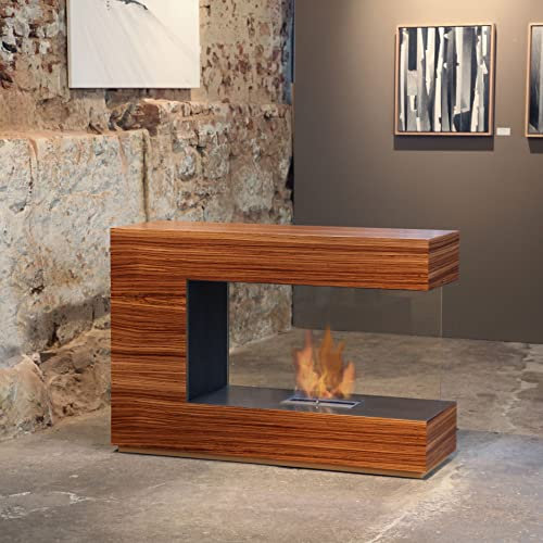 muenkel design loft.line - C-02 [Design Raumteiler Ethanol Kamin]: weiß (warm) - PrimeFire Pro