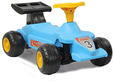 JAMARA 460310 - Rutscher Formula Kid - Stabil und Robust, Haltegriffe im Heckflügel, Kippschutz, ansprechendes Design in Rot oder Hellblau, Hupe, blau