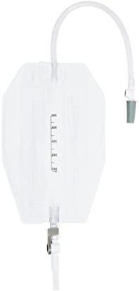 1Pc Urine Leg Bag 500ml Long Tube - Lever Tap Valve - Fabric Back – Sterile Drainage Leg Bag