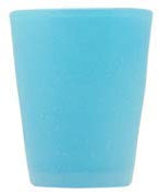 Memento Set 6 Bicchieri Vetro pulegoso Senza Gambo Cyan