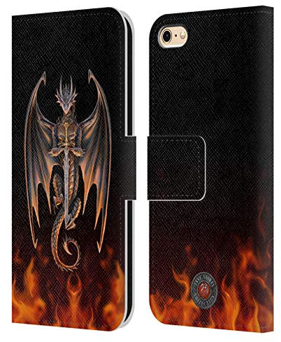 Head Case Designs Officially Licensed Anne Stokes Warrior Dragons 4 Leather Book Wallet Case Cover Compatible With Apple iPhone 6 / iPhone 6s