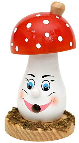 Unbekannt SIGRO Holz Räucherpilz mit Gesicht Räuchermännchen Weihnachtsfigur Räucherfigur