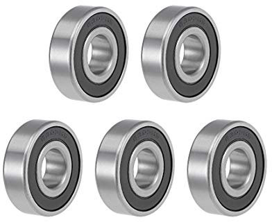 sourcing map 5 Stück Kugellager Rillenkugellager 6203-16-2RS 16mm Innendurchm 40mm Außendurchm 12mm Bohrung Doppelt Abgedichtet Chromstahl Z2 für Skateboard 3D Drucker Roller Inline Skates