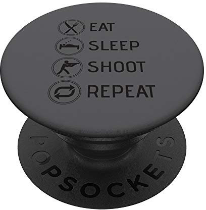 Eat Sleep Shoot Repeat Sport-Schützen Geschenk Jäger PopSockets mit austauschbarem PopGrip